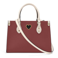 Load image into Gallery viewer, Ti Amo I love you - Exclusive Brand - Smoky Topaz - Luxury Womens PU Tote Bag - Cream Straps
