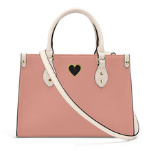 Load image into Gallery viewer, Ti Amo I love you - Exclusive Brand - Light Salmon Pink - Luxury Womens PU Tote Bag - Cream Straps
