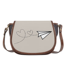 Load image into Gallery viewer, Ti Amo I love you - Exclusive Brand - Swirl - Paper Airplane - Saddle Bag
