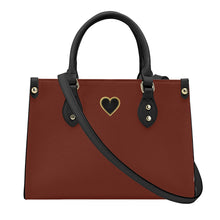 Load image into Gallery viewer, Ti Amo I love you - Exclusive Brand - Metallic Copper - Luxury Women PU Tote Bag - Black Straps
