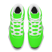 Load image into Gallery viewer, Ti Amo I love you - Exclusive Brand - Florescent Green- High Top Air Retro Sneakers - White Laces
