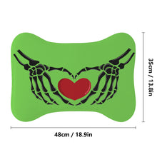 Load image into Gallery viewer, Ti Amo I love you - Exclusive Brand - Pastel Green - Skeleton Hands with Heart  - Big Paws Pet Rug
