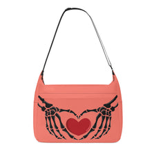 Load image into Gallery viewer, Ti Amo I love you - Exclusive Brand - Coral Reef - Skeleton Heart Hands  -  Journey Computer Shoulder Bag
