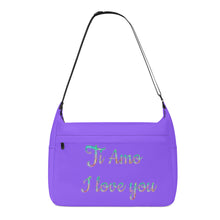 Load image into Gallery viewer, Ti Amo I love you - Exclusive Brand - Heliotrope 3 - Pastel Lettering -  Journey Computer Shoulder Bag
