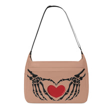 Load image into Gallery viewer, Ti Amo I love you - Exclusive Brand - Feldspar - Skeleton Heart Hands -  Journey Computer Shoulder Bag
