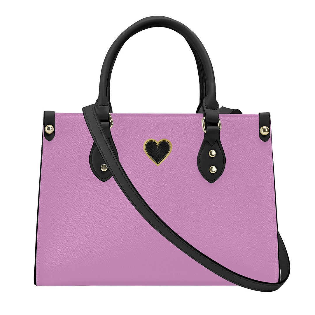 Ti Amo I love you - Exclusive Brand - Light Orchid - Luxury Womens PU Tote Bag - Black Straps