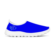 Load image into Gallery viewer, Ti Amo I love you - Exclusive Brand  - Blue - Double Blue Heart -Women&#39;s Mesh Running Shoes
