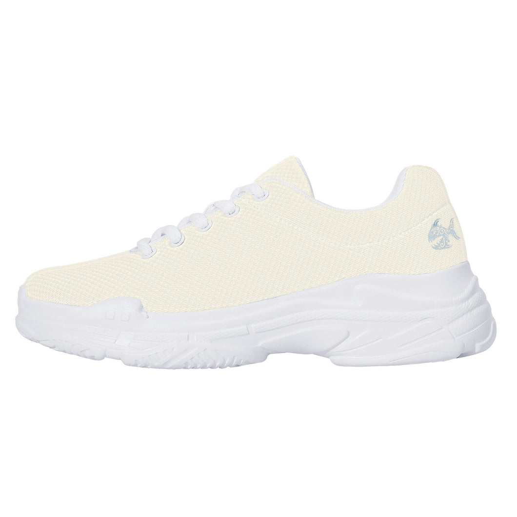 Ti Amo I love you - Exclusive Brand - Buttery White - Angry Fish - Chunky Sneakers - White Soles