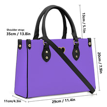 Load image into Gallery viewer, Ti Amo I love you - Exclusive Brand - Medium Purple 2 - Luxury Womens PU Tote Bag - Black Straps
