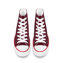 Load image into Gallery viewer, Ti Amo I love you - Exclusive Brand - Heath - White Daisy - High Top Canvas Shoes - White  Soles
