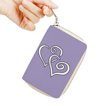 Load image into Gallery viewer, Ti Amo I love you - Exclusive Brand - Logan - Double White Heart - PU Leather - Zipper Card Holder
