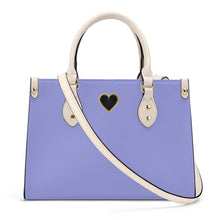 Load image into Gallery viewer, Ti Amo I love you - Exclusive Brand - Light Pastel Purple - Luxury Womens PU Tote Bag - Cream Straps
