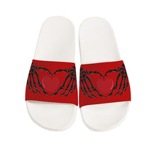 Load image into Gallery viewer, Ti Amo I love you - Exclusive Brand - Sinoper - Skeleton Hands with Heart -  Slide Sandals - White Soles
