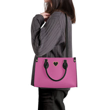 Load image into Gallery viewer, Ti Amo I love you - Exclusive Brand - Pale Magenta - Luxury Womens PU Tote Bag - Black Straps
