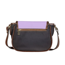 Load image into Gallery viewer, Ti Amo I love you - Exclusive Brand - Light Dusty Lavender - Double White Heart - Saddle Bag
