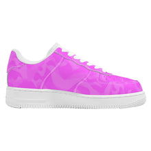 Load image into Gallery viewer, Ti Amo I love you - Exclusive Brand  - Deep Lavender Magenta Camouflage - Low Top Unisex Sneakers
