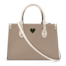 Load image into Gallery viewer, Ti Amo I love you - Exclusive Brand - Mushroom - Luxury Womens PU Tote Bag - Cream Straps
