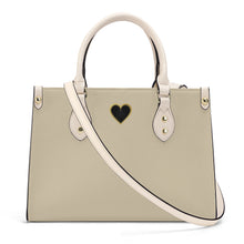 Load image into Gallery viewer, Ti Amo I love you - Exclusive Brand  - Grain Brown - Luxury Womens PU Tote Bag - Cream Straps
