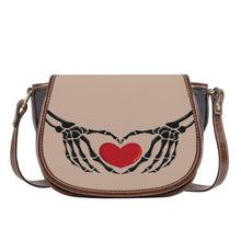 Load image into Gallery viewer, Ti Amo I love you - Exclusive Brand - Rodeo Dust 2 - Skeleton Hands with Heart - Saddle Bag
