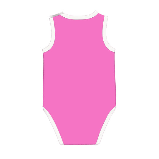 Ti Amo I love you - Exclusive Brand - Hot Pink - Skeleton Hands with Heart  - Sleeveless Baby One-Piece