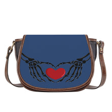 Load image into Gallery viewer, Ti Amo I love you - Exclusive Brand - San Juan - Skeleton Hands with Heart - Saddle Bag
