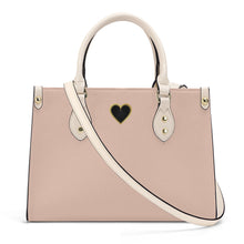 Load image into Gallery viewer, Ti Amo I love you - Exclusive Brand - Tea Rose 2 - Luxury Womens PU Tote Bag - Cream Straps
