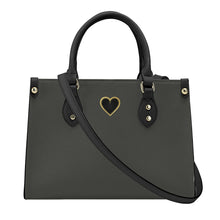 Load image into Gallery viewer, Ti Amo I love you - Exclusive Brand - Black Eel - Luxury Womens PU Tote Bag - Black Straps
