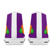 Load image into Gallery viewer, Ti Amo I love you - Exclusive Brand  - Purple Iris - High-Top Canvas Shoes - White Soles
