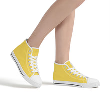 Load image into Gallery viewer, Ti Amo I love you - Exclusive Brand -  Mustard Yellow - High-Top Canvas Shoes - White Soles
