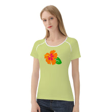 Load image into Gallery viewer, Ti Amo I love you - Exclusive Brand - Deco - Hawaiian Flower - Women&#39;s T shirt - Sizes XS-2XL
