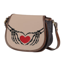 Load image into Gallery viewer, Ti Amo I love you - Exclusive Brand - Rodeo Dust 2 - Skeleton Hands with Heart - Saddle Bag
