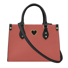 Load image into Gallery viewer, Ti Amo I love you - Exclusive Brand - Desert Coral - Luxury Women PU Tote Bag - Black Straps
