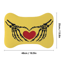 Load image into Gallery viewer, Ti Amo I love you - Exclusive Brand - Mustard Yellow - Skeleton Hands with Heart  - Big Paws Pet Rug
