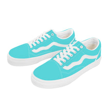 Load image into Gallery viewer, Ti Amo I love you - Exclusive Brand - Medium Turquoise Blue - Low Top Flat Sneaker
