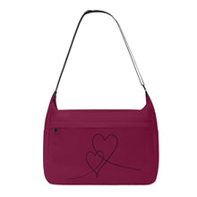 Load image into Gallery viewer, Ti Amo I love you - Exclusive Brand - Claret Red - Double Script Heart - Journey Computer Shoulder Bag
