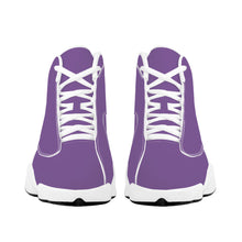 Load image into Gallery viewer, Ti Amo I love you - Exclusive Brand - Dusty Purple - Double Heart Logo - Mens / Womens - Unisex  Basketball Shoes - White Laces
