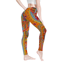 Load image into Gallery viewer, Ti Amo I love you - Exclusive Brand - Red Stage Paisley -  Yoga Leggings
