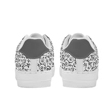 Load image into Gallery viewer, Ti Amo I love you - Exclusive Brand - White with Black Vines - Low Top Unisex Sneakers
