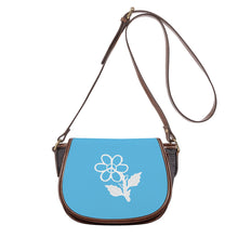 Load image into Gallery viewer, Ti Amo I love you - Exclusive Brand - Crystal Blue - White Daisy - Saddle Bag
