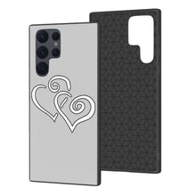 Load image into Gallery viewer, Ti Amo I love you - Exclusive Brand - Silver - Double White Heart - Samsung Galaxy S22 Ultra Glass Case
