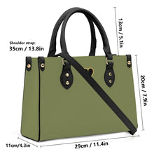 Load image into Gallery viewer, Ti Amo I love you - Exclusive Brand - Hazel Green - Luxury Womens PU Tote Bag - Black Straps
