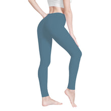 Load image into Gallery viewer, Ti Amo I love you - Exclusive Brand  - Smalt Blue 2 -  White Daisy -  Yoga Leggings
