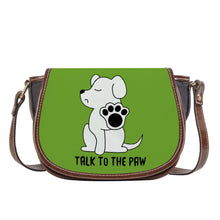 Load image into Gallery viewer, Ti Amo I love you - Exclusive Brand - Green Onion - Talk to the Paw -  Saddle Bag
