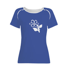 Load image into Gallery viewer, Ti Amo I love you - Exclusive Brand - Chambray Blue - White Daisy - Women&#39;s T shirt - Sizes XS-2XL
