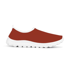 Load image into Gallery viewer, Ti Amo I love you - Exclusive Brand - Brick Red 2 - Double White Heart - Women&#39;s Mesh Running Shoes - White Soles
