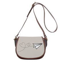 Load image into Gallery viewer, Ti Amo I love you - Exclusive Brand - Swirl - Paper Airplane - Saddle Bag
