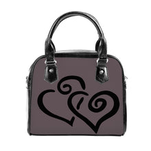 Load image into Gallery viewer, Ti Amo I love you - Exclusive Brand - Wenge - Double Black Heart -  Shoulder Handbag
