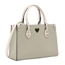 Load image into Gallery viewer, Ti Amo I love you - Exclusive Brand - Sand Color - Luxury Womens PU Tote Bag - Cream Straps
