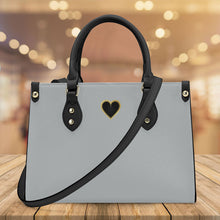 Load image into Gallery viewer, Ti Amo I love you - Exclusive Brand - Silver Sand - Luxury Womens PU Tote Bag - Black Straps
