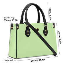 Load image into Gallery viewer, Ti Amo I love you - Exclusive Brand - Pixie Green - Luxury Womens PU Tote Bag - Black Straps
